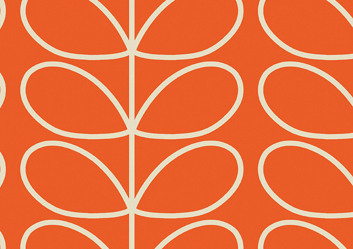 Orla Kiely Jumbo Linear Stem, Persimmon - Twist&Fit Roman Blind - Image 8